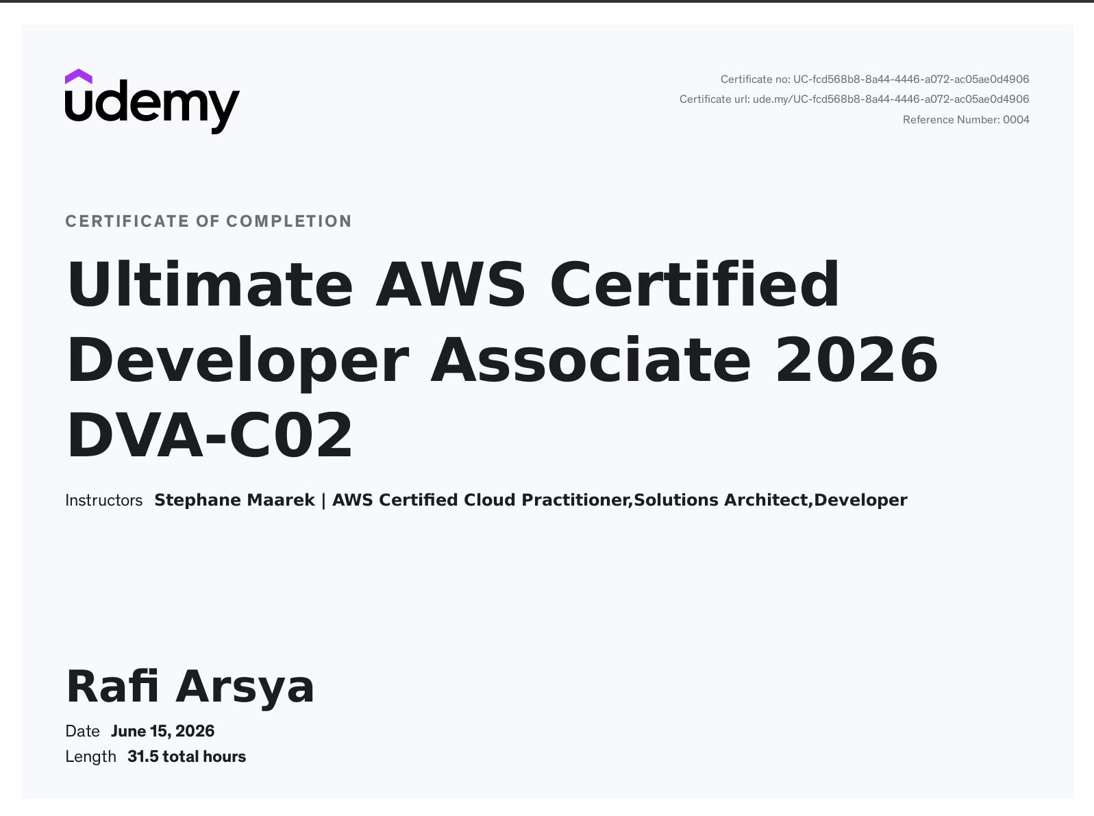AWS Certified Developer Associate DVA-C02